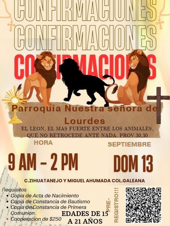Confirmaciones para jovenes
