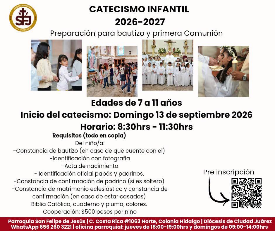 Catecismo Infantil 2026-2027 