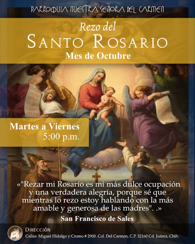 Rezo del Santo Rosario - Mes de Octubre